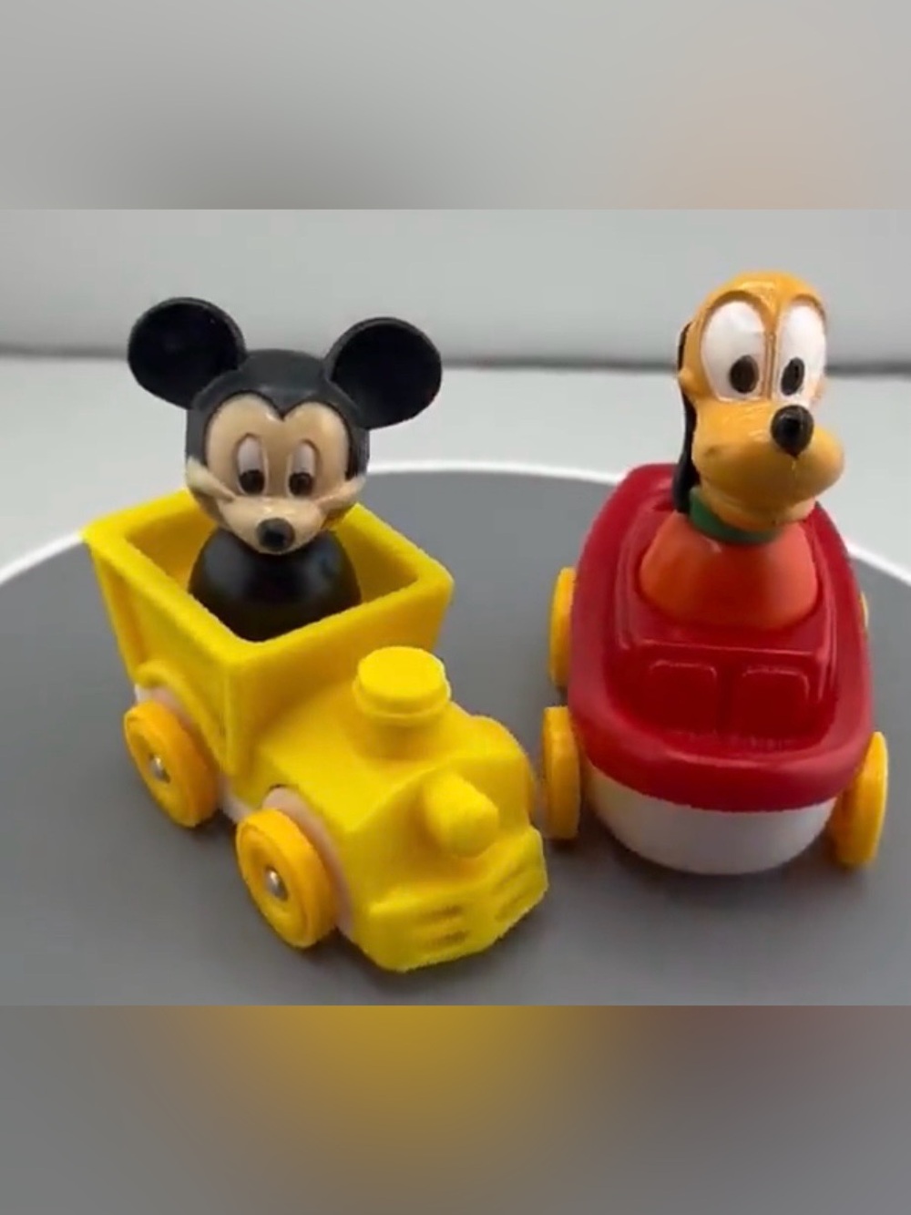 Vintage Illco Mickey & Friends Little People Vehicles Mickey Mouse Pluto
